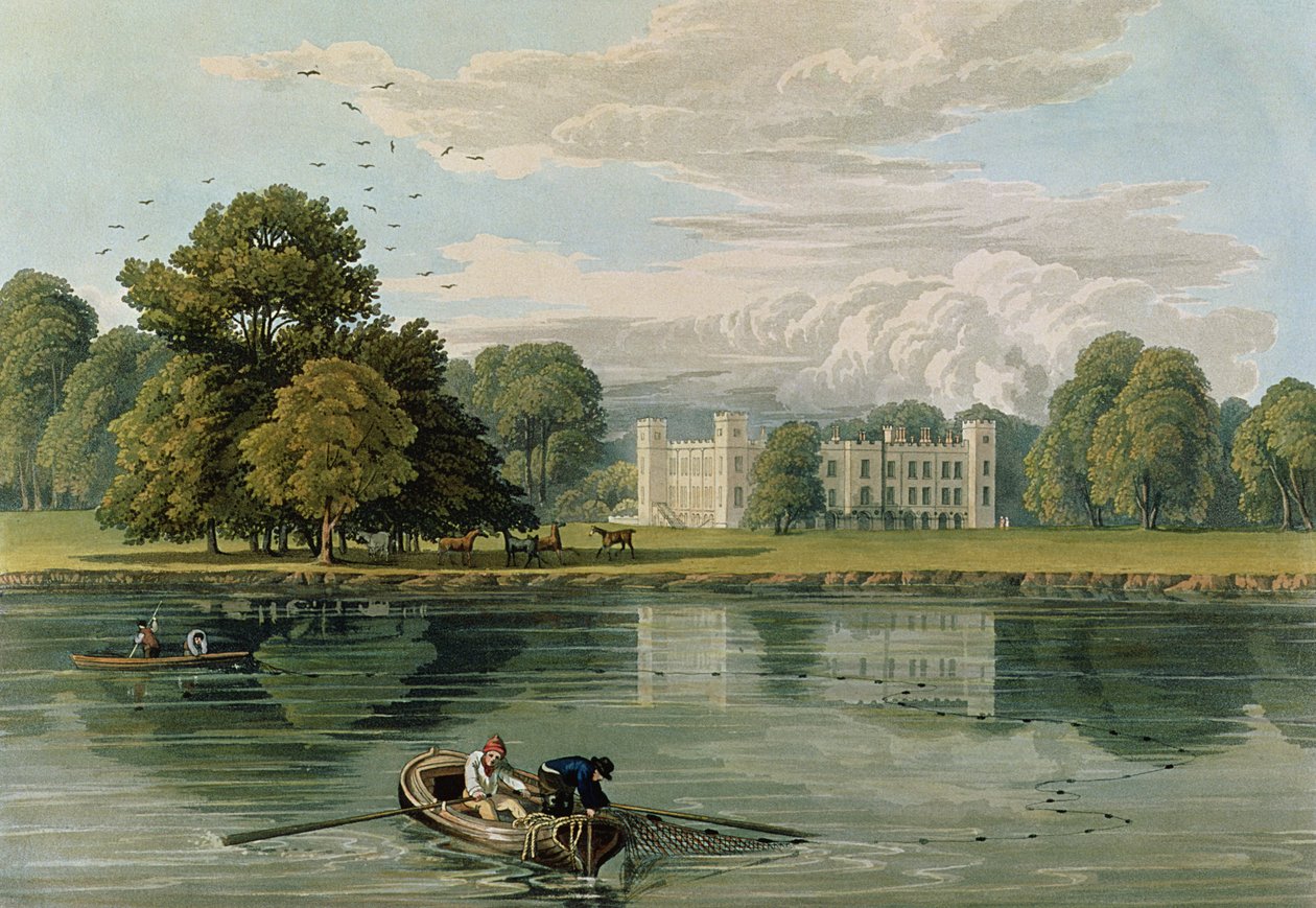 Sion House, gegraveerd door Robert Havell (1769-1832) 1815 (kleurgravure) door William Havell
