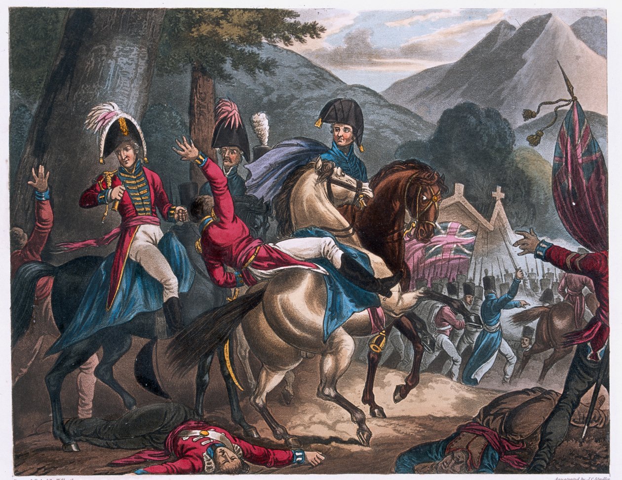 Slag bij het dorp Sorauren, 1813 door William Heath