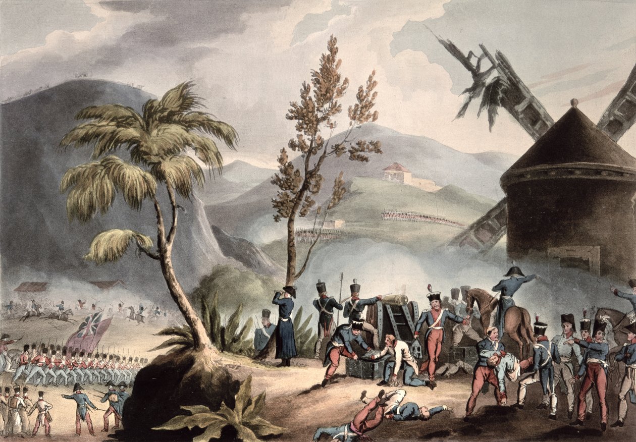 Slag bij Roleia, 17 augustus 1808, gegraveerd door Thomas Sutherland door William Heath