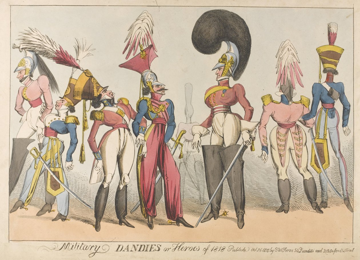 Militaire Dandies of Helden van 1818, 1818 door William Heath
