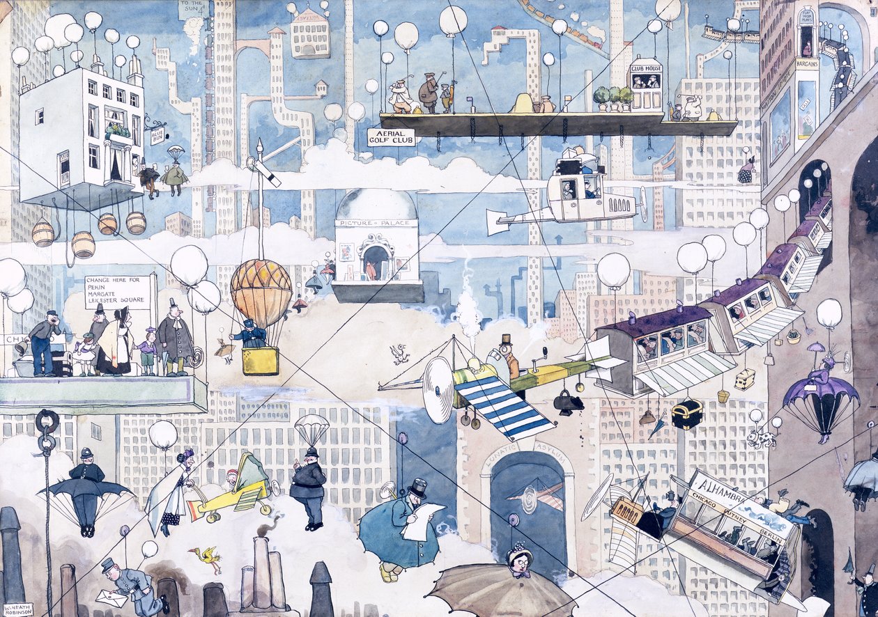 Luchtleven door William Heath Robinson