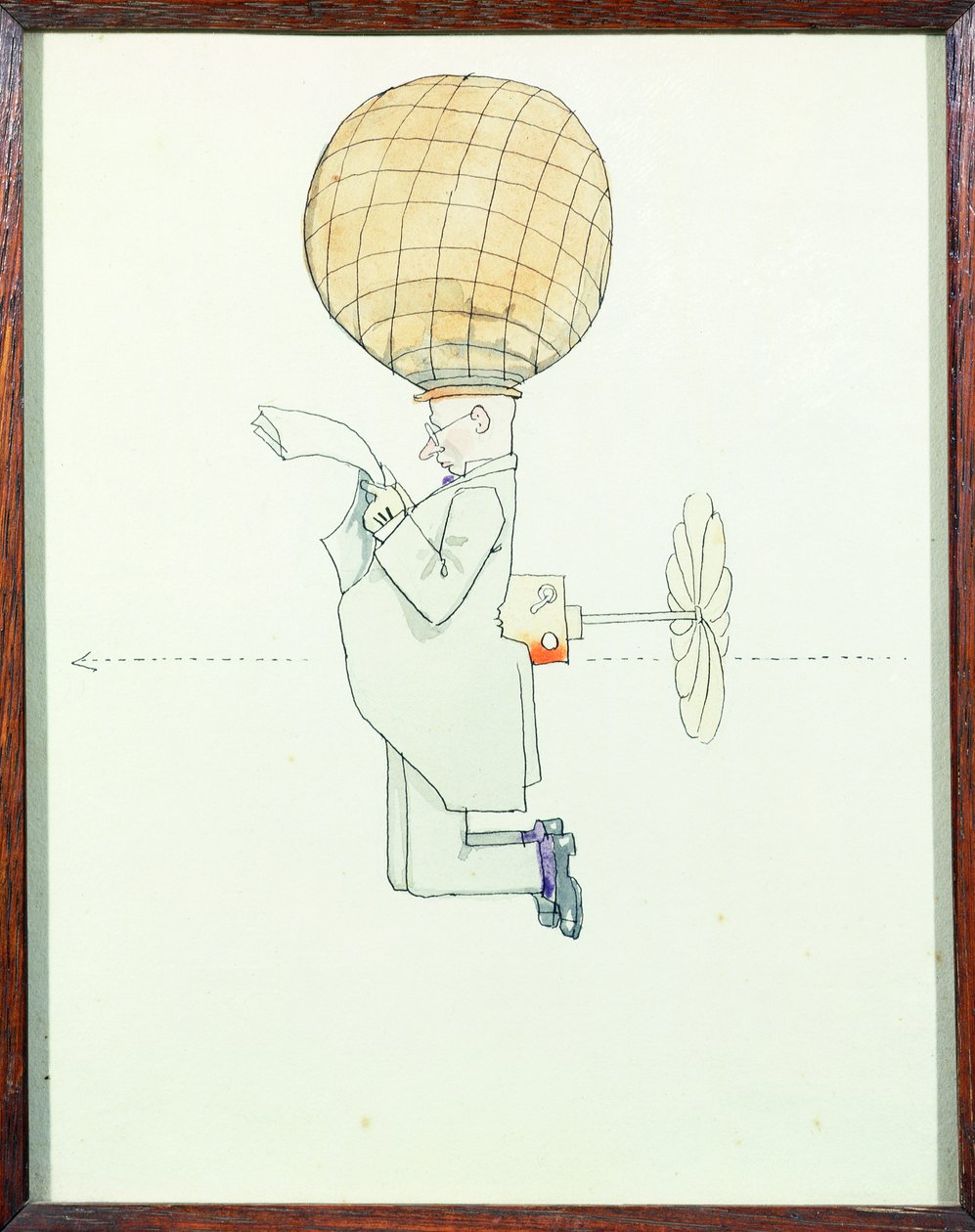 Het Persoonlijke Luchtreissysteem voor Heren door William Heath Robinson