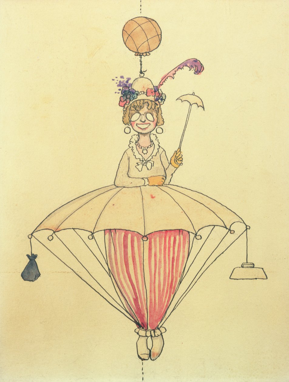 Het Persoonlijke Luchtreissysteem voor Dames door William Heath Robinson