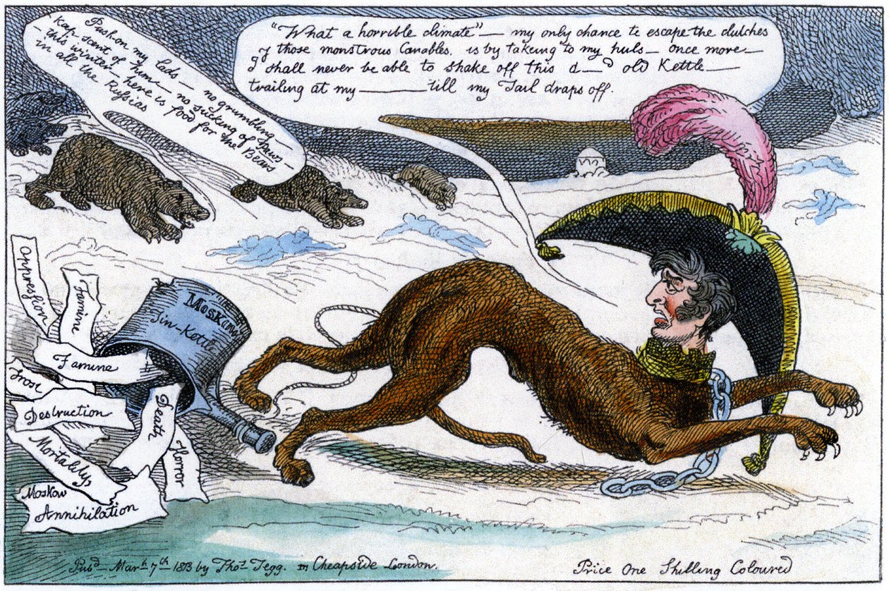 De Corsicaanse bloedhond achtervolgd door de Russische beer door William Helmes