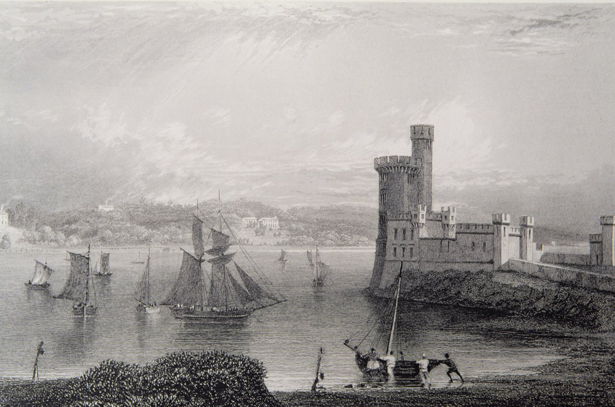 Black Rock Castle, nabij Cork, Ierland, 1830s door William Henry Bartlett