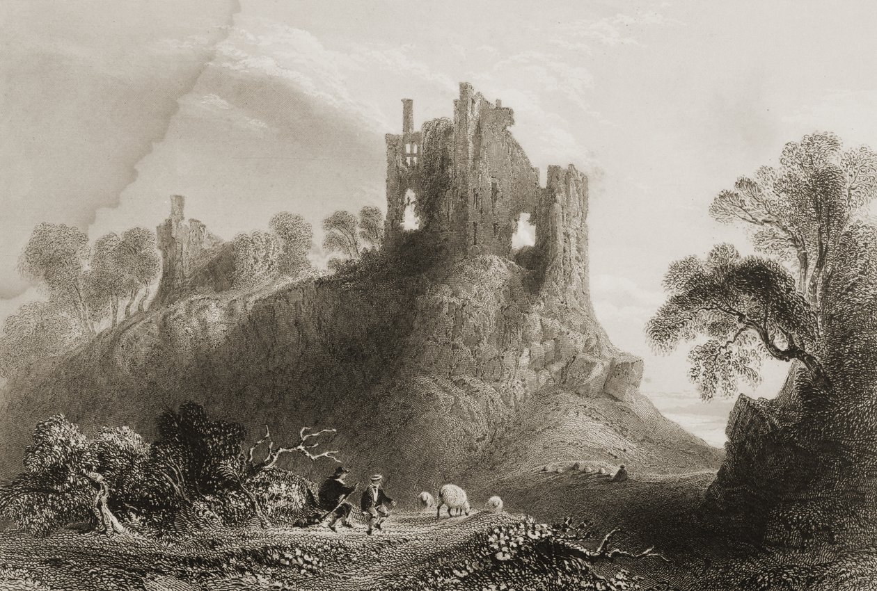 Carrigogunnell Castle, nabij Limerick, County Limerick, Ierland, uit 