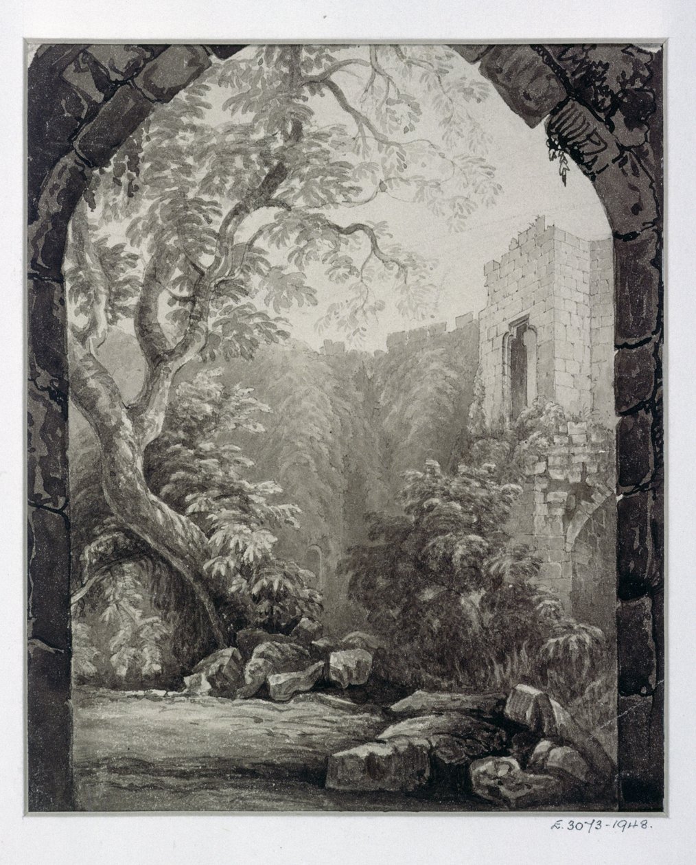 Cliffords Toren, York, Interieur door William Henry Bartlett