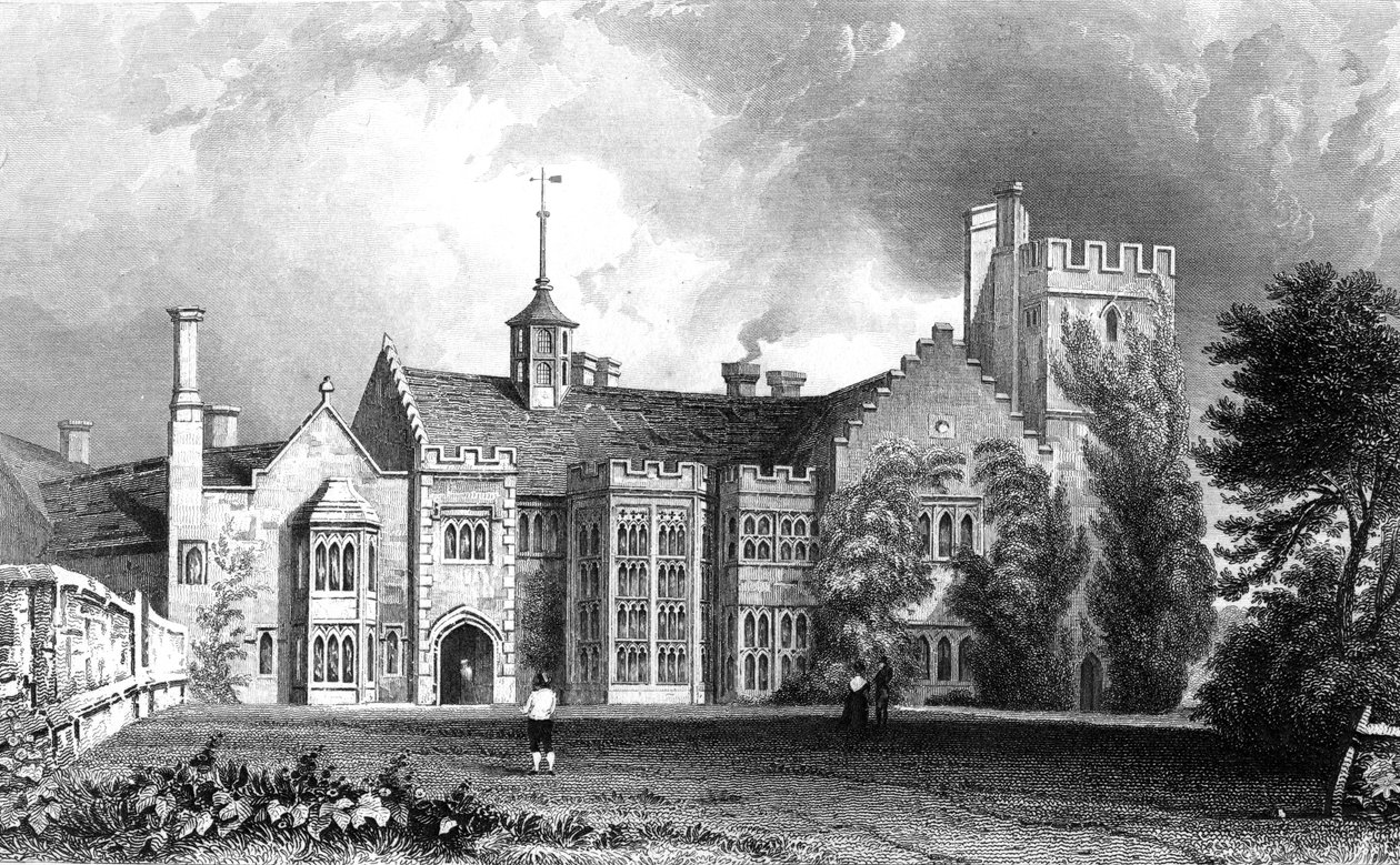 Horeham Hall, nabij Thaxted, Essex, gegraveerd door John Carr Armytage, 1831 door William Henry Bartlett