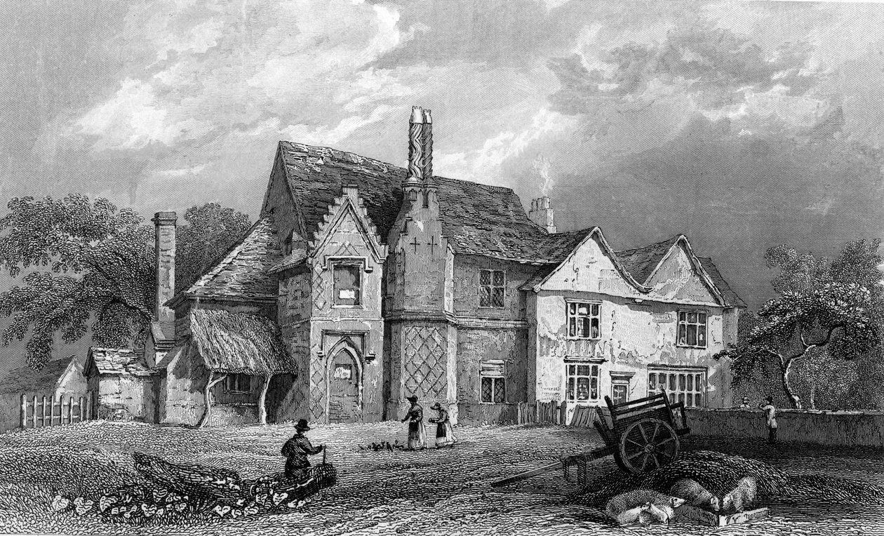 Little Warley Hall, Essex, gegraveerd door Henry Adlard, 1833 (gravure) door William Henry Bartlett