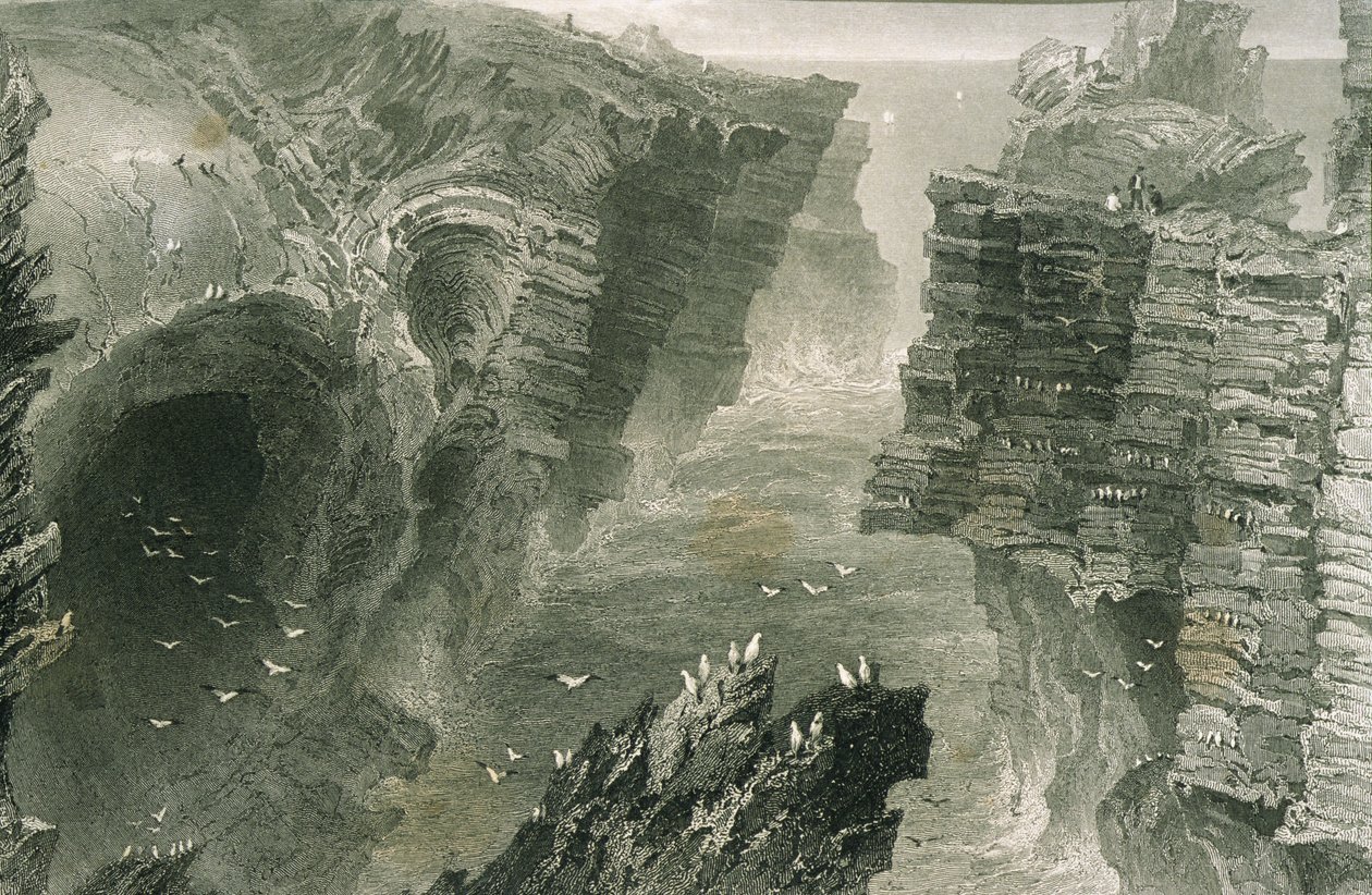 Puffin Hole bij Kilkee, County Clare, Ierland, uit 