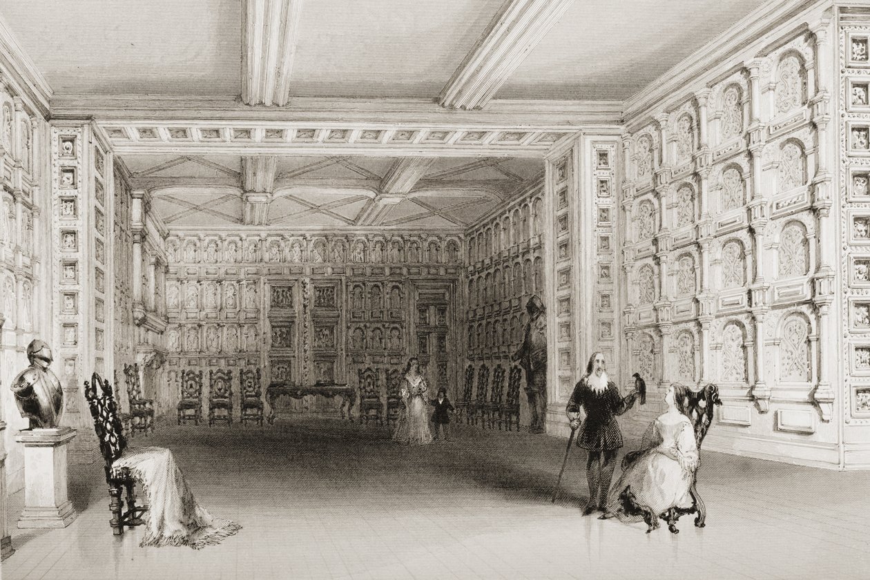 De Eiken Kamer, Malahide Castle, County Dublin, Ierland, uit 