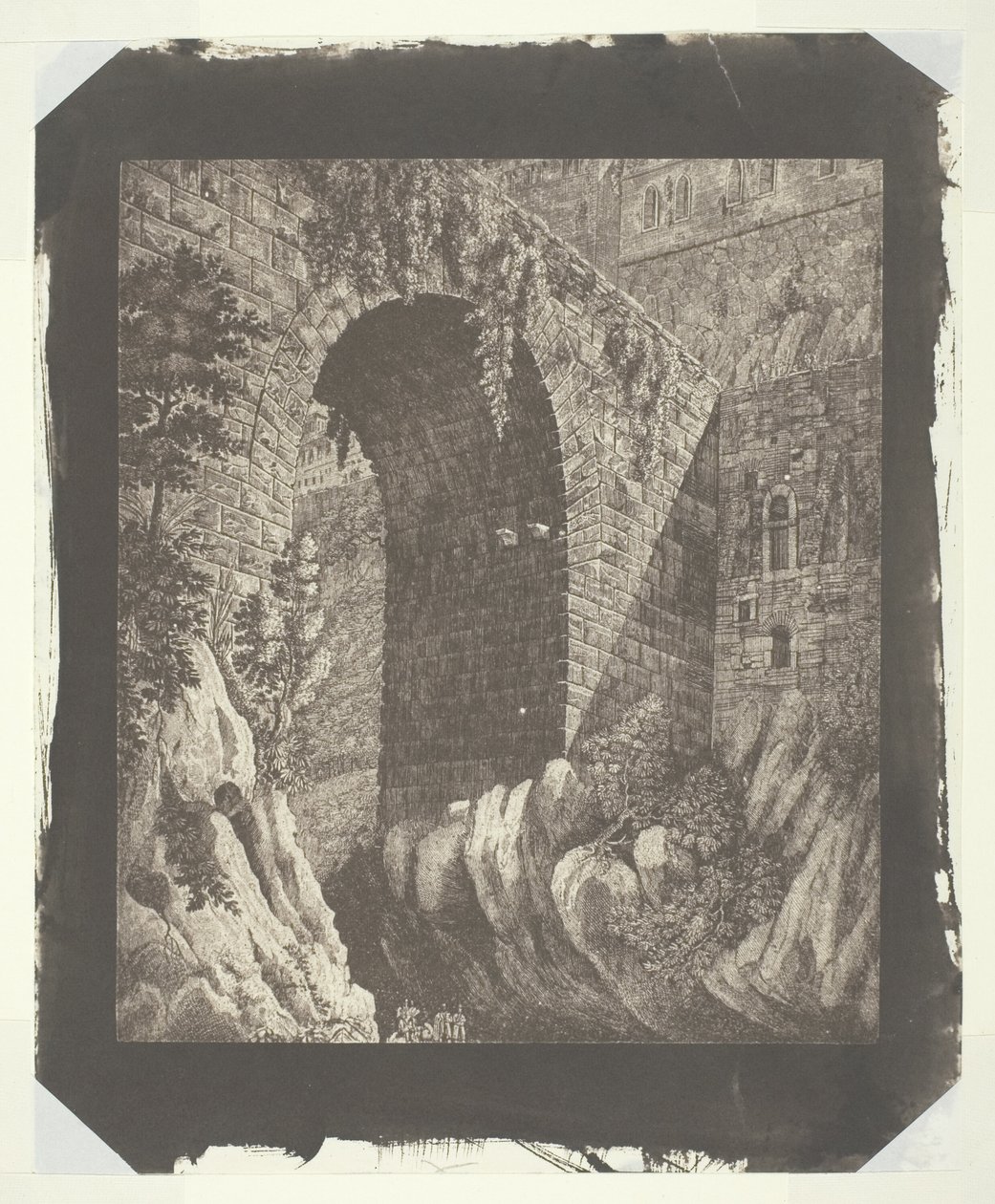 Kopie van een Grote Italiaanse Prent, Verkleind in de Camera door William Henry Fox Talbot