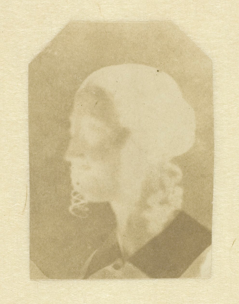 Portret van Talbots vrouw (Constance) of halfzus (Caroline of Horatia) door William Henry Fox Talbot