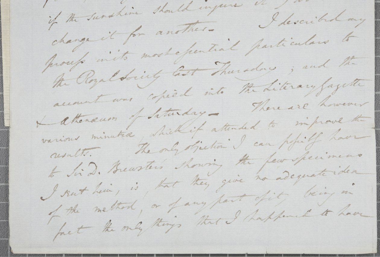 Ondertekende brief van William Henry Fox Talbot aan James David Forbes door William Henry Fox Talbot