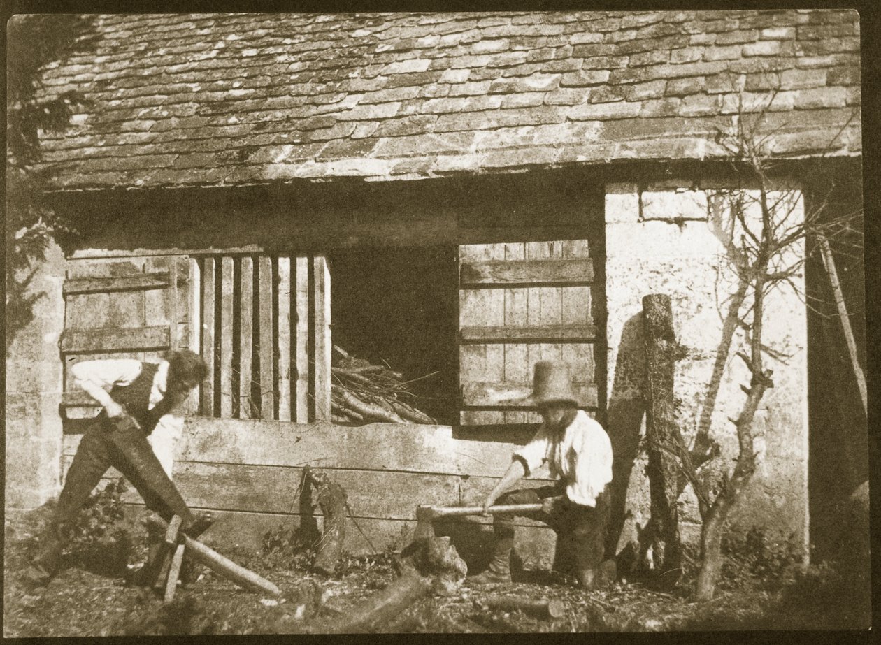 De houthakkers, 1845 door William Henry Fox Talbot