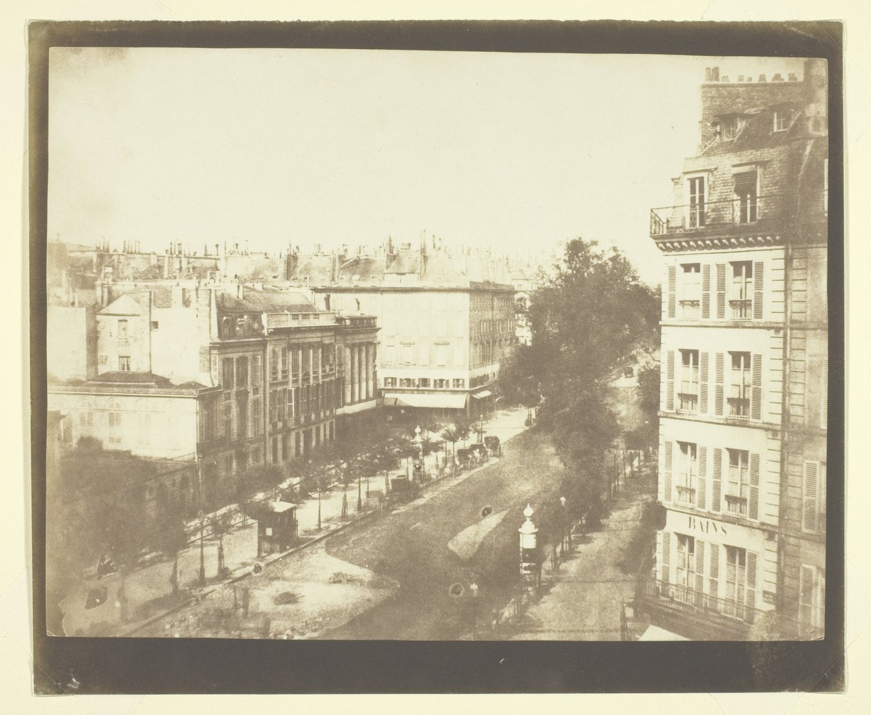 Uitzicht op de boulevards van Parijs door William Henry Fox Talbot