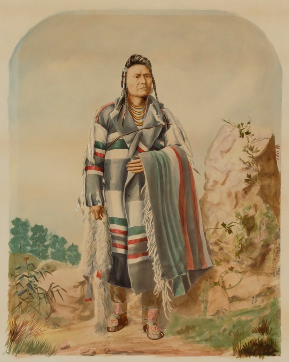 Chief Joseph van de Nez Perce, ca. 1880 door William Henry Holmes