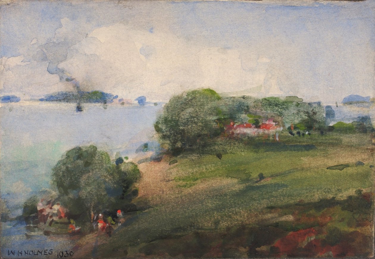 Uitzicht op de Potomac door William Henry Holmes