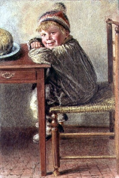 Anticipatie door William Henry Hunt
