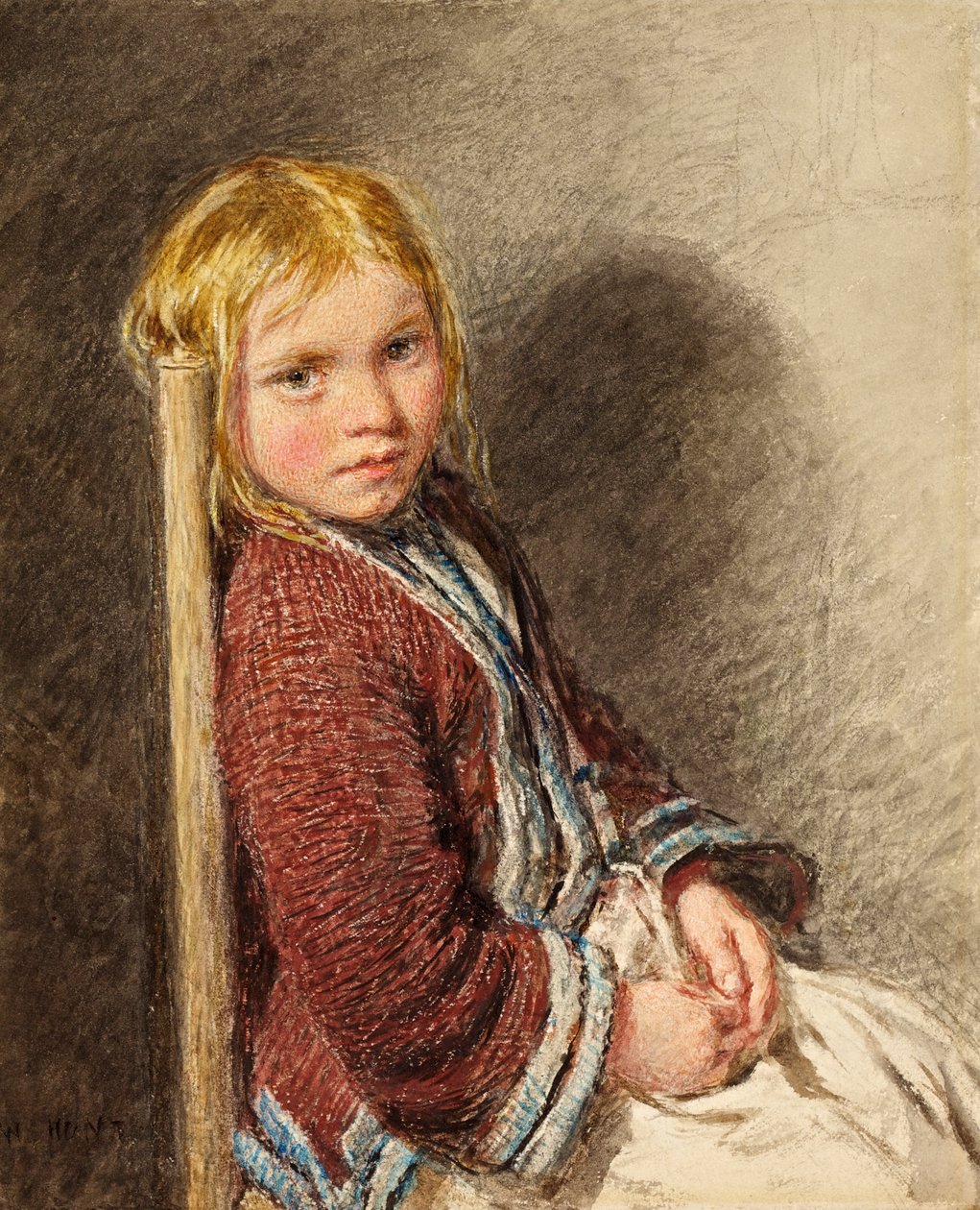 De Verlegen Zitter, c.1840 door William Henry Hunt