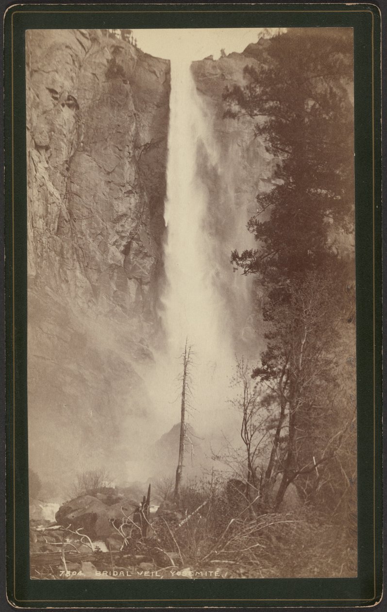 Bridal Veil, Yosemite door William Henry Jackson