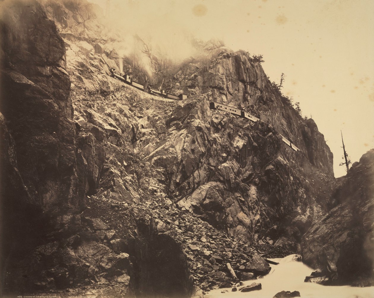 Cañon van de Rio las Animas, ca. 1882-1886 door William Henry Jackson