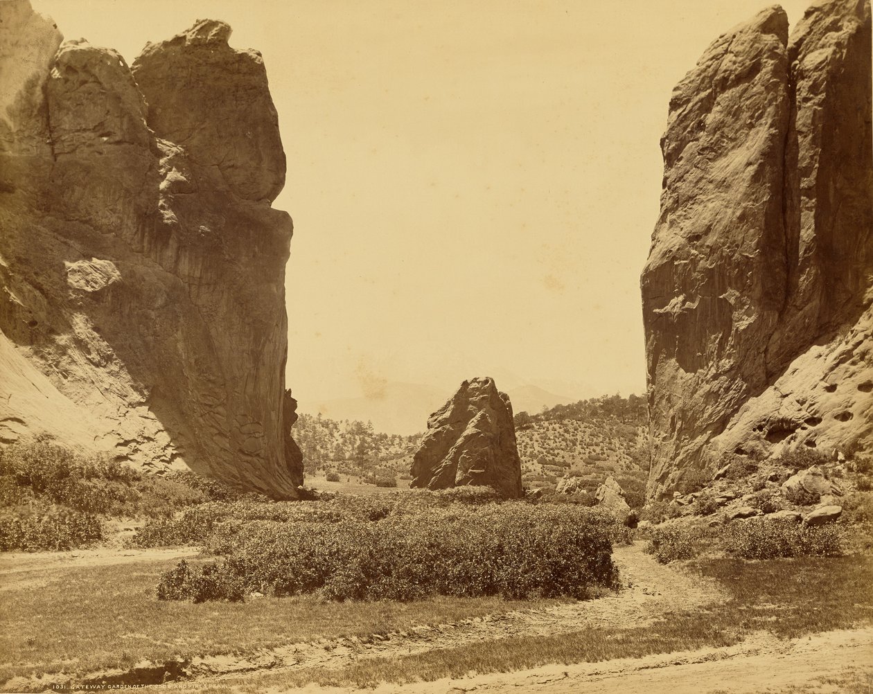 Gateway Garden of the Gods en Pikes Peak door William Henry Jackson