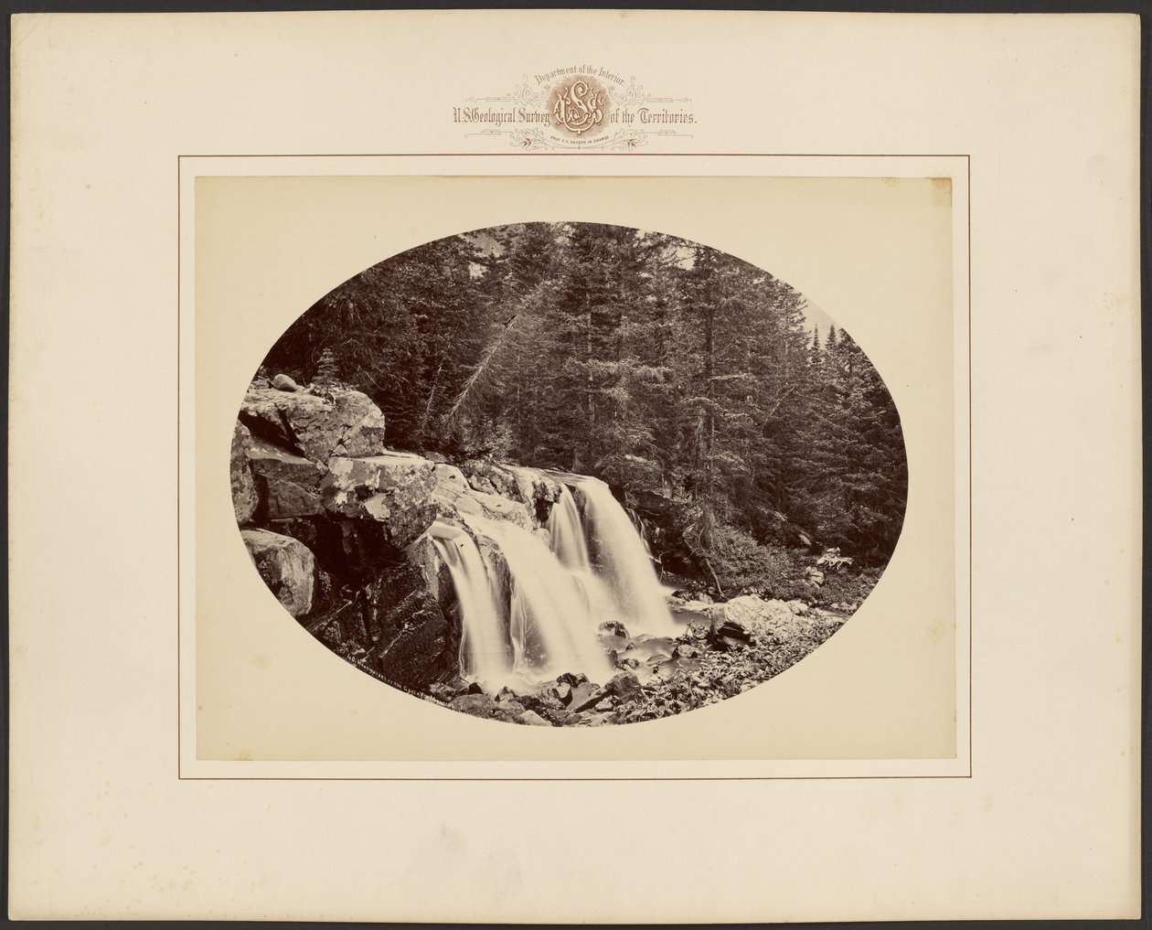 Brongebied van Gallatin County, Yellowstone National Park, Montana door William Henry Jackson