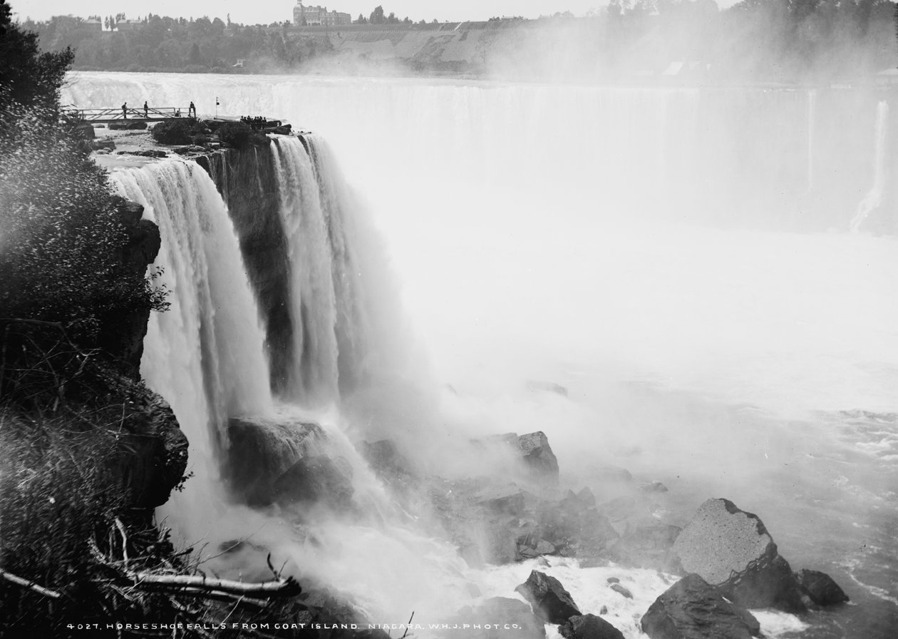 Horseshoe Falls vanaf Goat Island, Niagara, ca. 1880-97 door William Henry Jackson