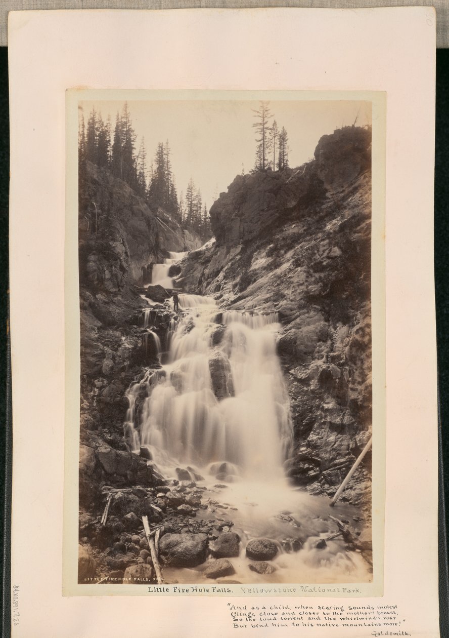 Little Firehole-watervallen door William Henry Jackson