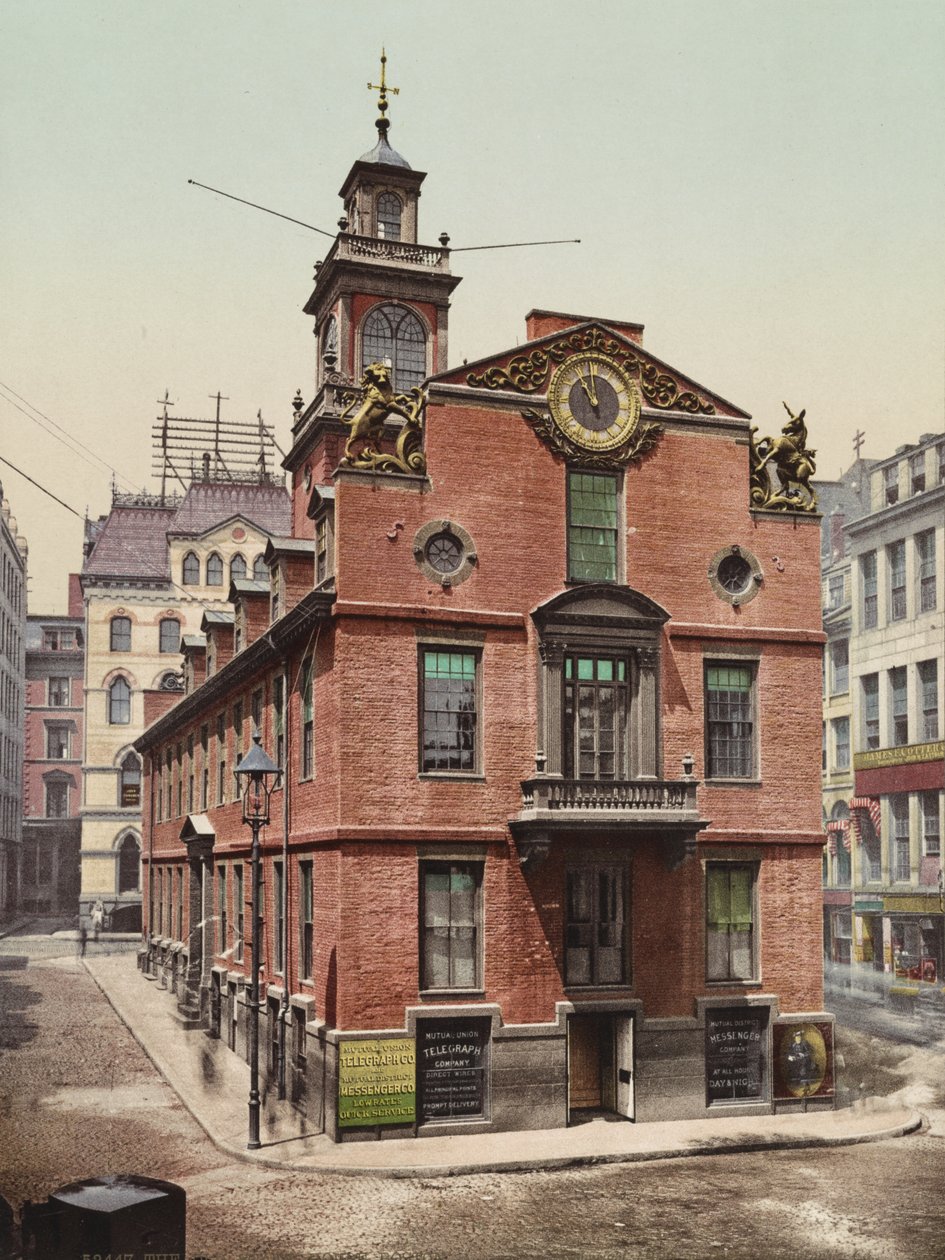Het Oude Staatshuis, Boston, Massachusetts, c.1900 door William Henry Jackson