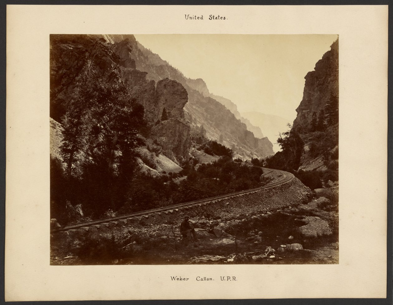 [Weber Canyon, Union Pacific Railroad] door William Henry Jackson