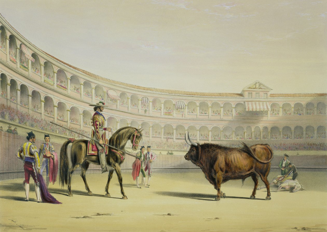 Picador die de Stier Uitdaagt, 1865 door William Henry Lake Price