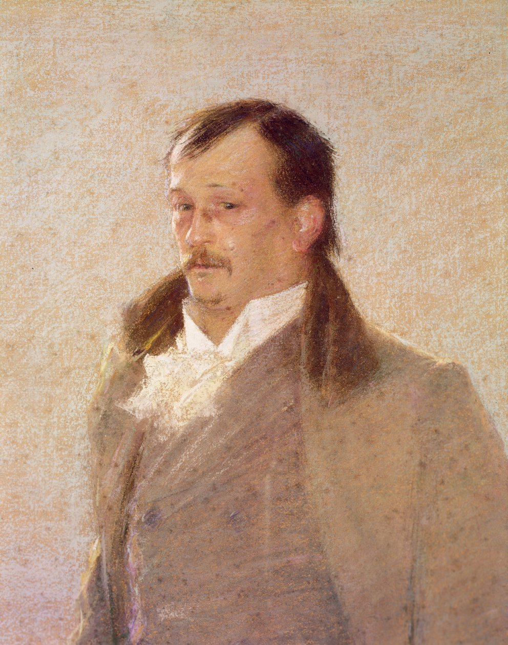 Portret van Georges Courteline (detail) door William Henry Lake Price