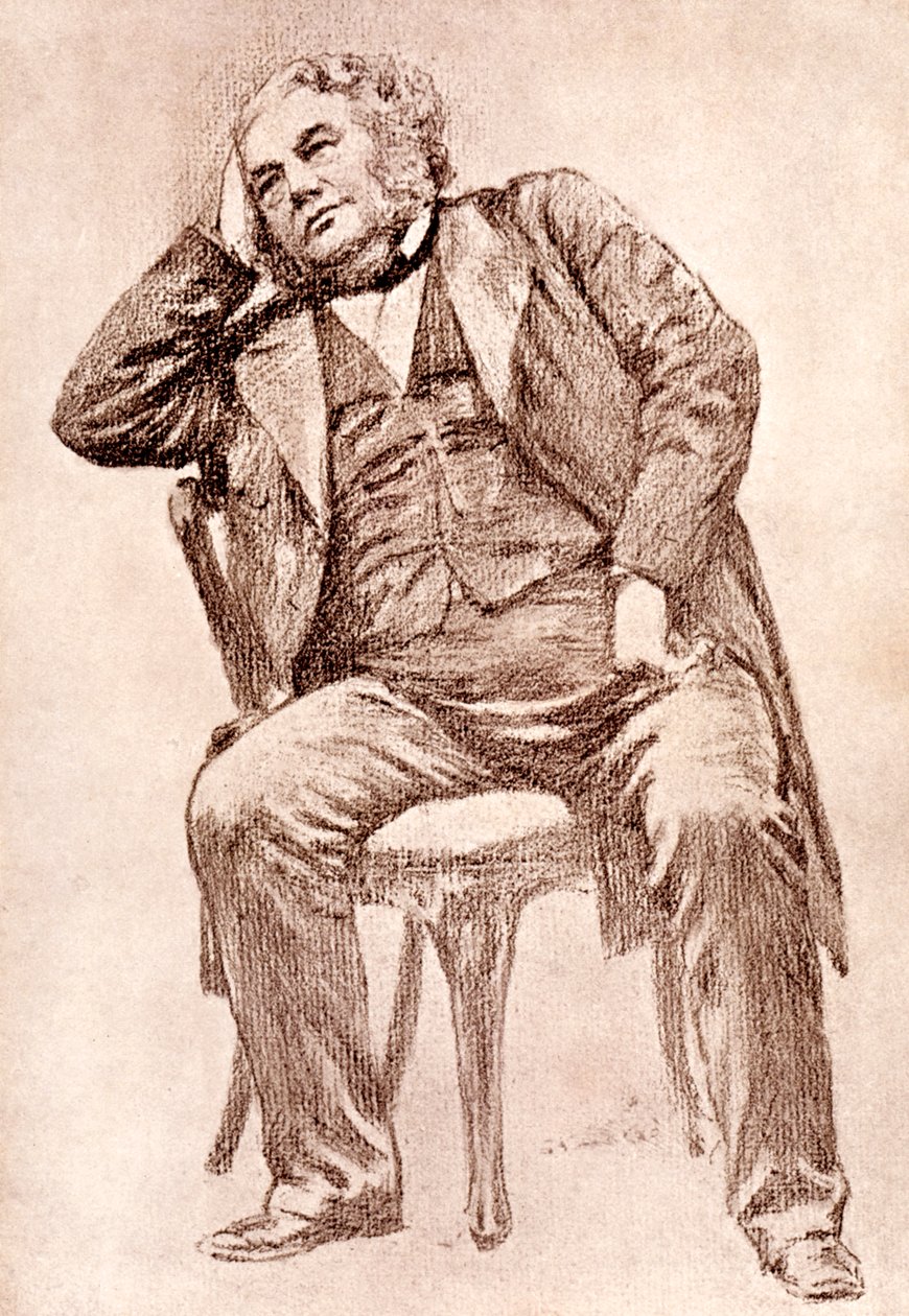 Mark Lemon, 19e eeuw redacteur van Punch magazine, 1909 door William Henry Margetson