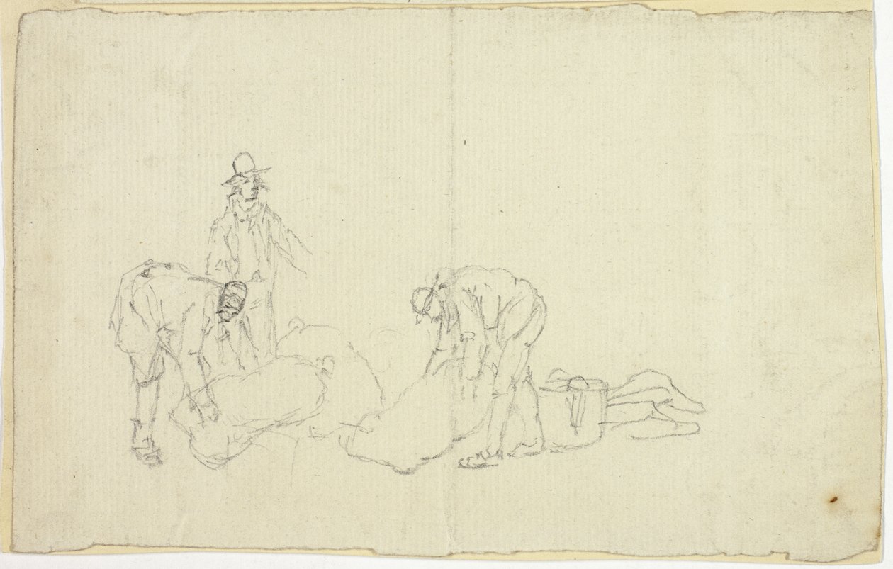 Figuren met marktgoederen door William Henry Pyne