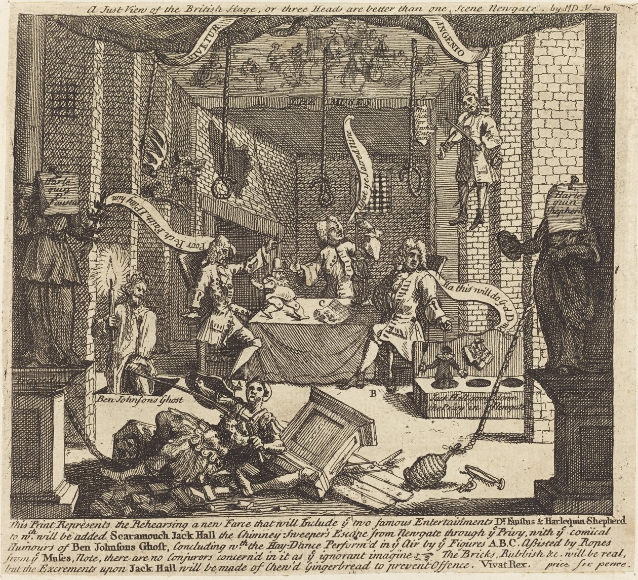 Een rechtvaardig beeld van het Britse toneel door William Hogarth