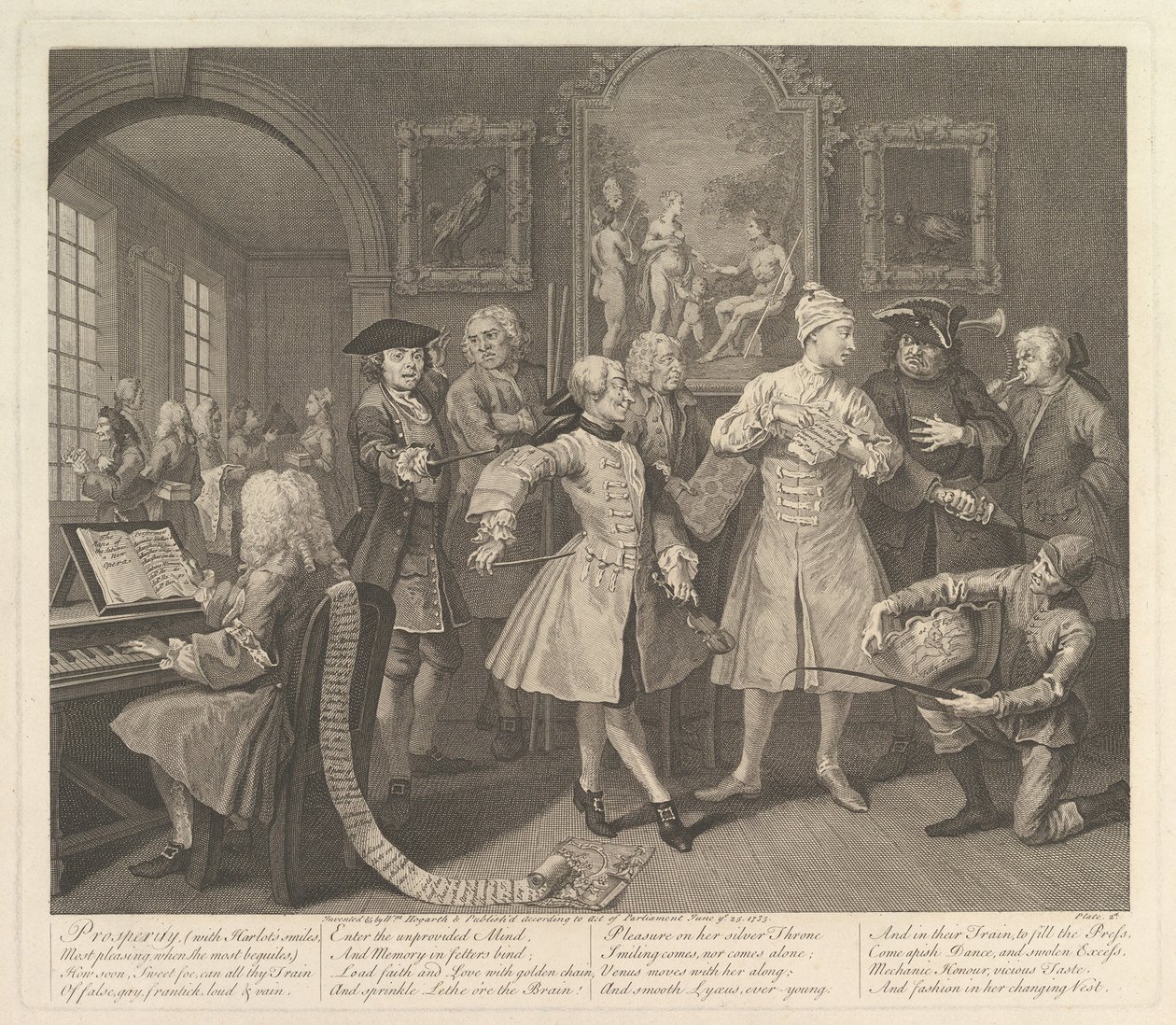 A Rakes Progress, Plaat 2 door William Hogarth