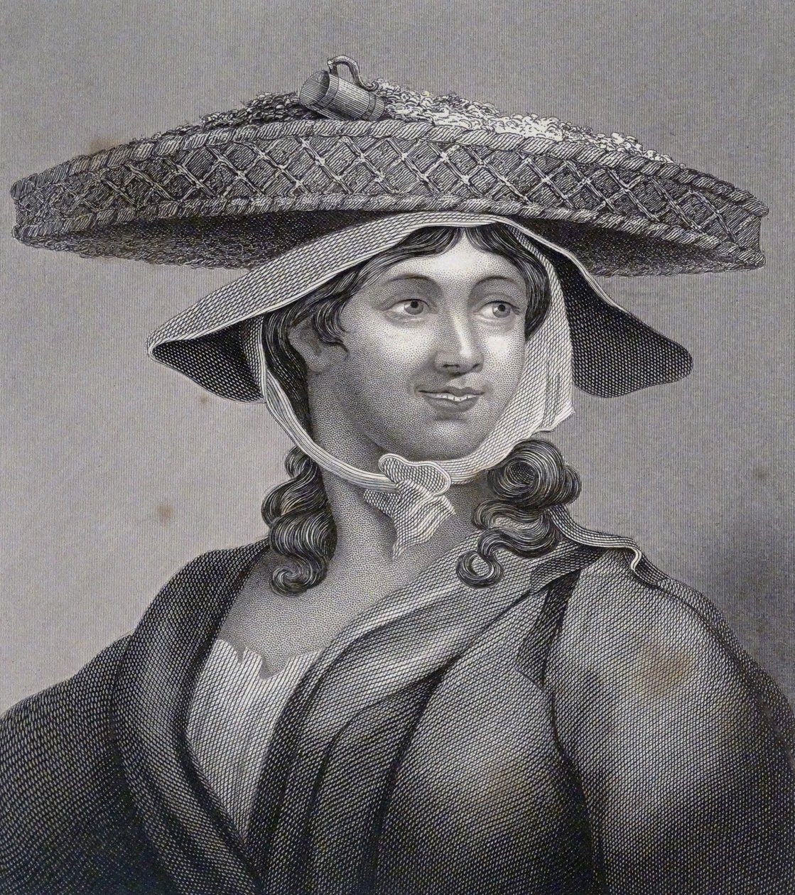 Een garnalenmeisje door William Hogarth