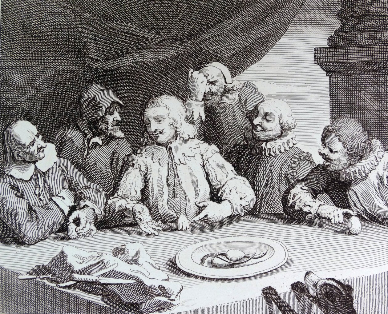 Columbus breekt het ei door William Hogarth