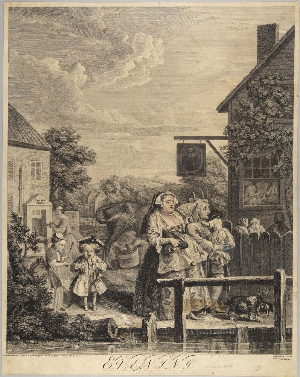 Avond door William Hogarth