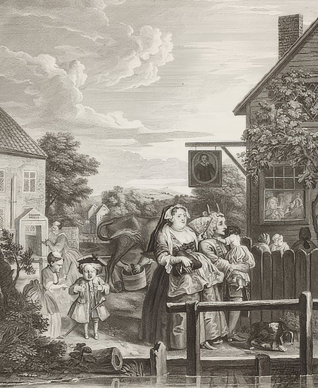 Avond. Uit: De Vier Tijdstippen van de Dag door William Hogarth