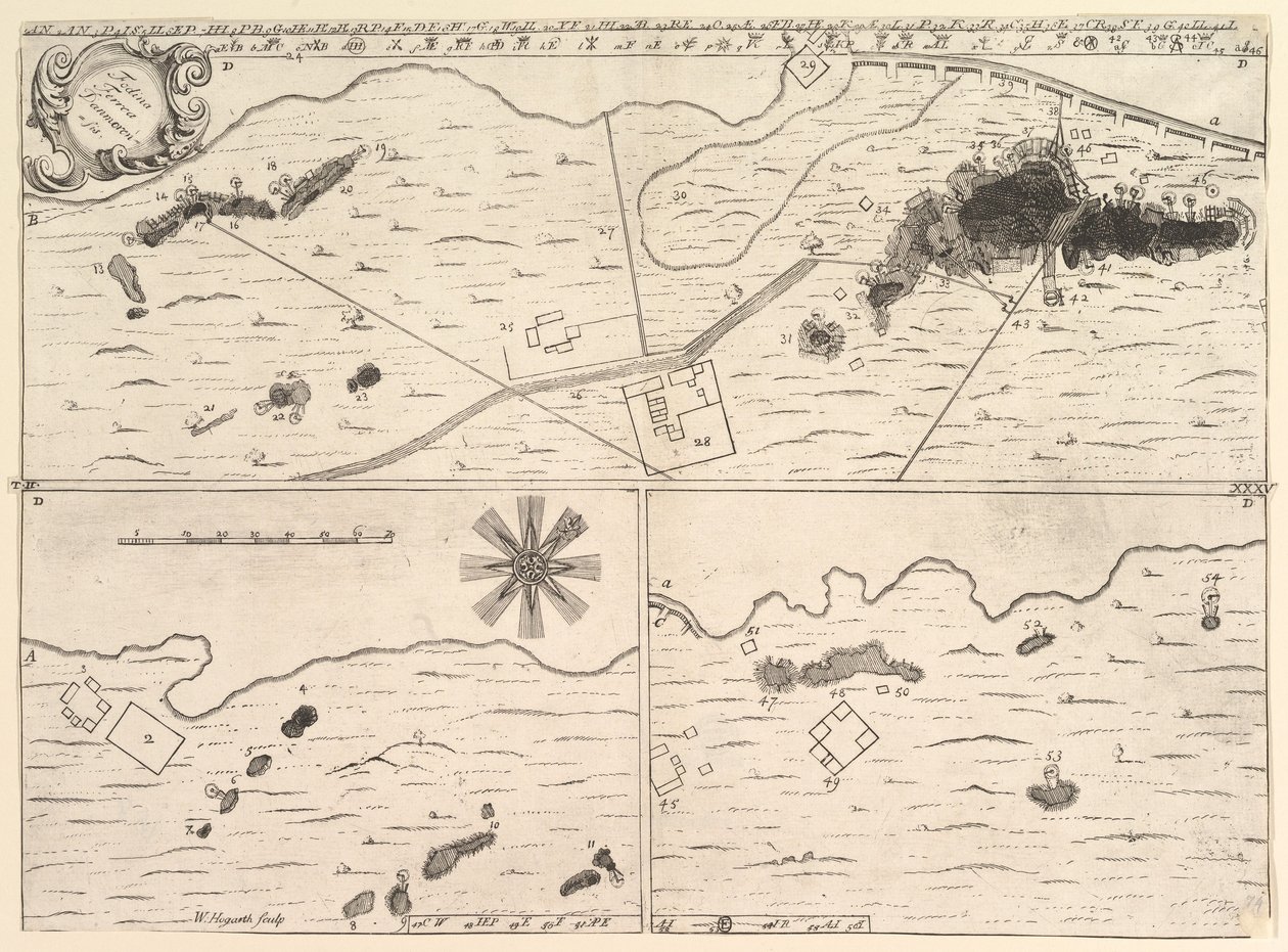 Fodina ferrea Danmorensis - Een Deense ijzermijn Aubry de La Mottrayes reizen door..., 1723-24 door William Hogarth