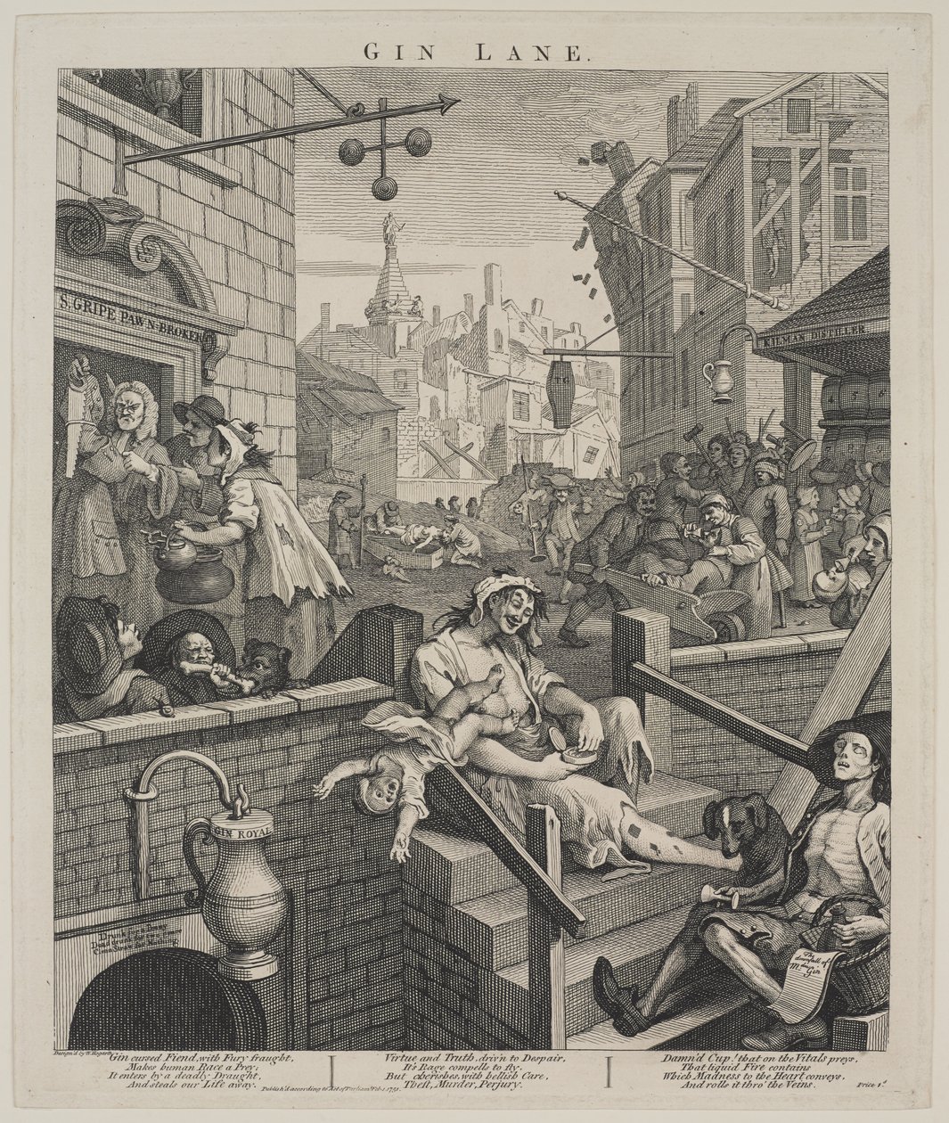 Gin Lane door William Hogarth