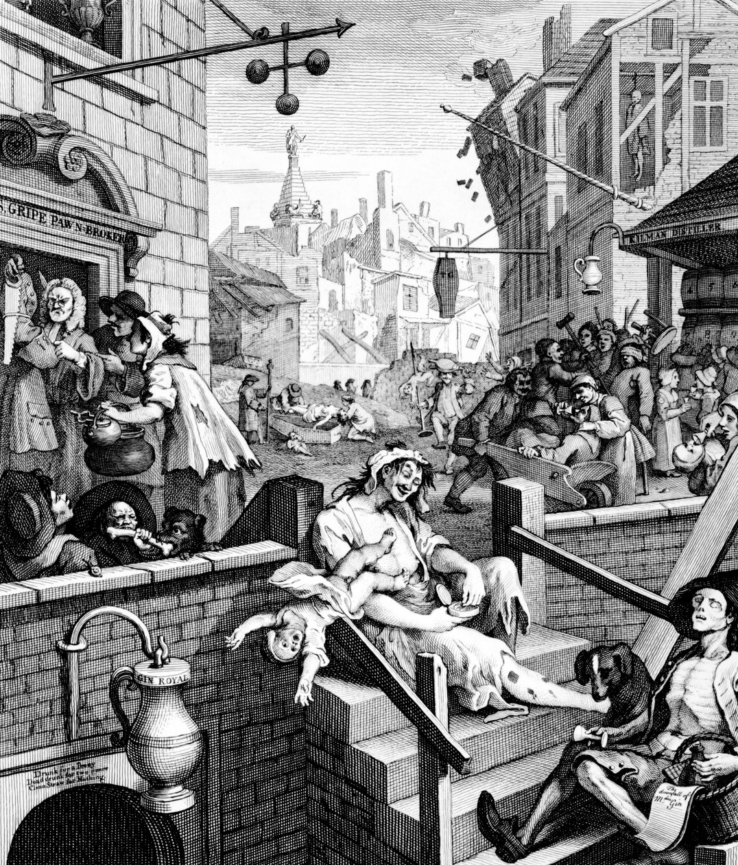Gin Lane door William Hogarth