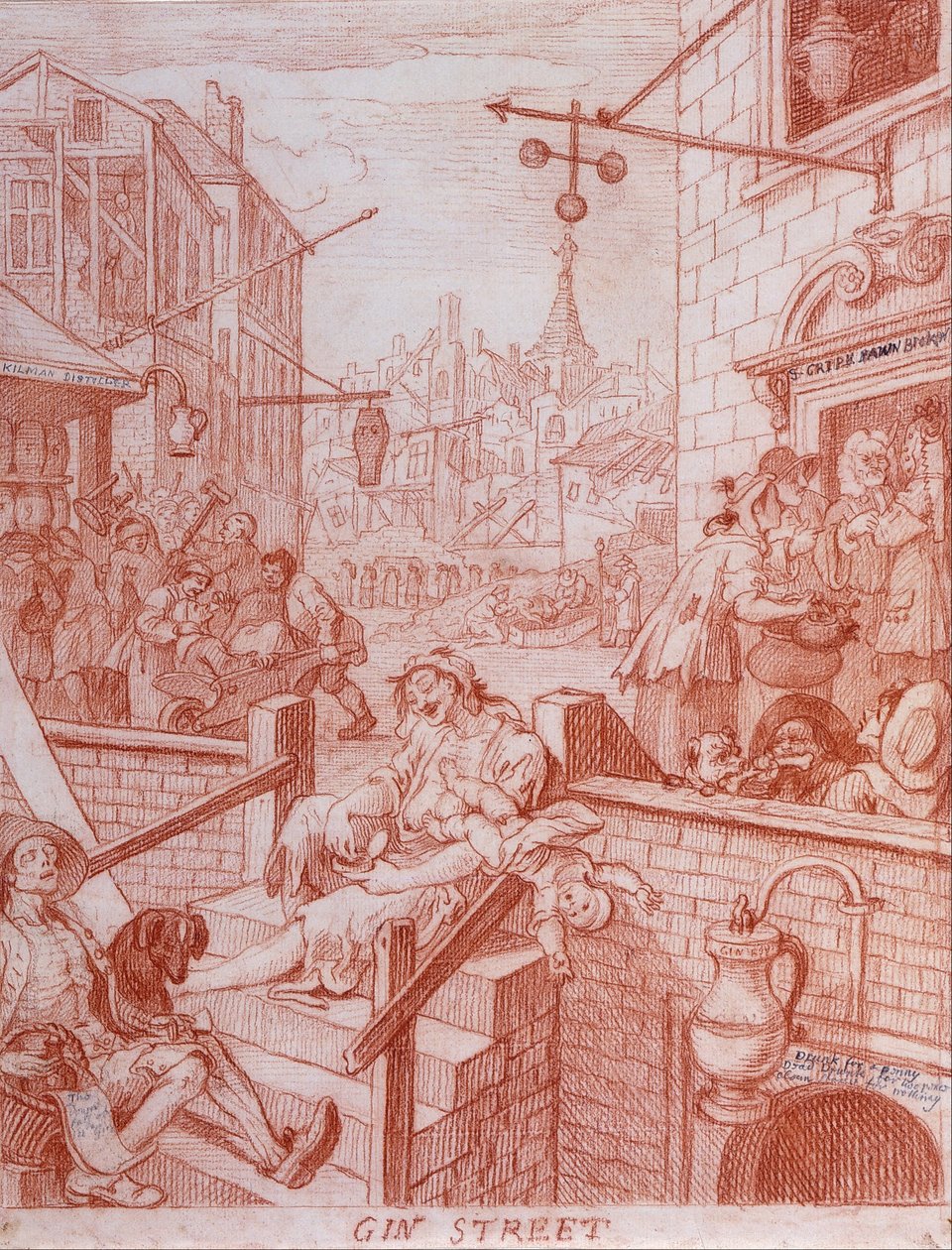 Gin-Straße door William Hogarth