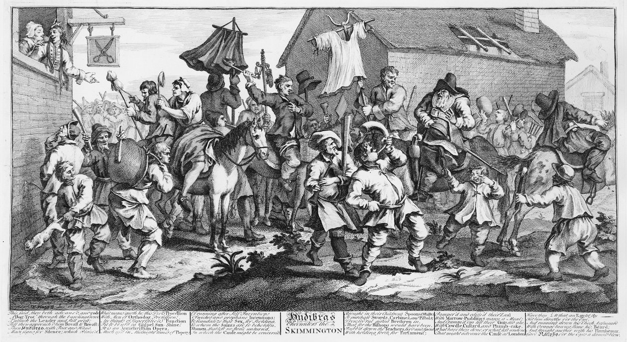 Hudibras ontmoet de Skimmington, uit 