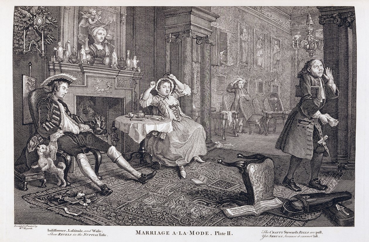 Huwelijk à la Mode door William Hogarth