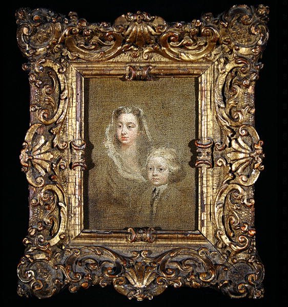Mary Edwards Hamilton en haar zoon, Gerard Anne door William Hogarth