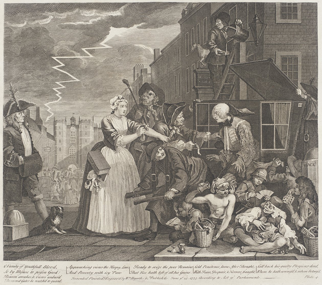 O ijdelheid van jeugdig bloed door William Hogarth
